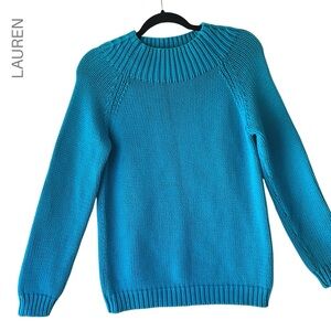 LAUREN RALPH LAUREN PURE COTTON BATEAU NECKLINE SWEATER LIKE NEW SMALL